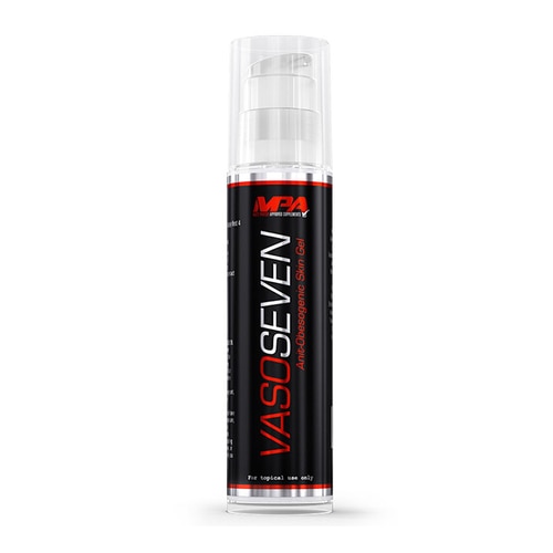 INTRODUCING MPA VASOSEVEN. MPA VasoSeven is a topical skin gel that glides on smoothly, and dries rapidly. VasoSeven contains 7Keto® which has demonstrated in clinical trials to have a positive effect on basal metabolic rate without diet or exercise.